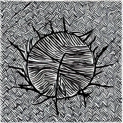 Image similar to stickman and flames drawn stylized on squared paper with pen. each line is drawn several times.