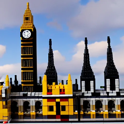 Image similar to Big Ben, London, made from Lego