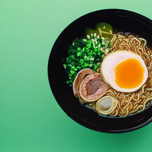 Prompt: A bowl of ramen with RCA cable noodle, 35mm film