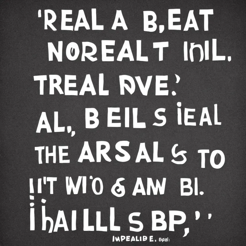 Prompt: bereal, be real, app, [ the words be real ]. text. motivational poster