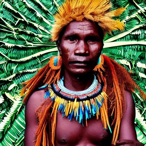  Papua New Guinea Indigenous Tribe Member In Stable Diffusion