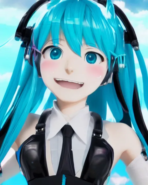 Prompt: Hatsune Miku in the role of Jonny Silverhand, amazing short, 8K, IMAX, ultra detailed