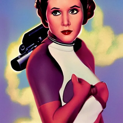 Image similar to princess leia pin up