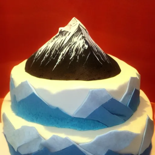 Image similar to Mount Everest made of cake