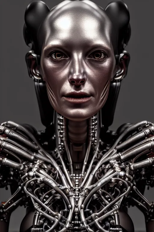 Prompt: hyperrealistic close-up rococo cyborg mechanical woman! highly detailed concept art eric zener elson peter cinematic hard lighting high angle hd 8k sharp shallow depth of field, inspired by David Paul Cronenberg and Zdzisław Beksiński