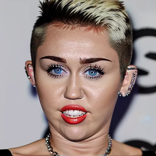 Prompt: miley cyrus, head and shoulders portrait, extremely detailed masterpiece, one single continues line.