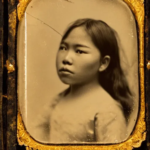 Image similar to Daguerreotype of a Filipino girl vaping