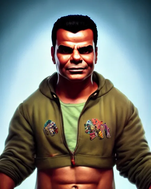 Prompt: an epic comic book style full body portrait painting of amr diab , elegant, character design by Mark Ryden and Pixar and Hayao Miyazaki, unreal 5, DAZ, hyperrealistic, octane render, cosplay, RPG portrait, dynamic lighting, intricate detail, summer vibrancy, cinematic