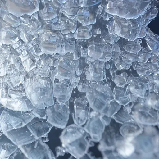 Image similar to see through clear sheet of ice sheet of ice in front of face behind ice 80mm close up