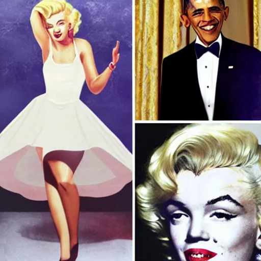 Image similar to obama as marilyn monroe