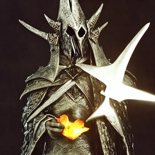 Image similar to the witch king of angmar eats a macdonalds burger