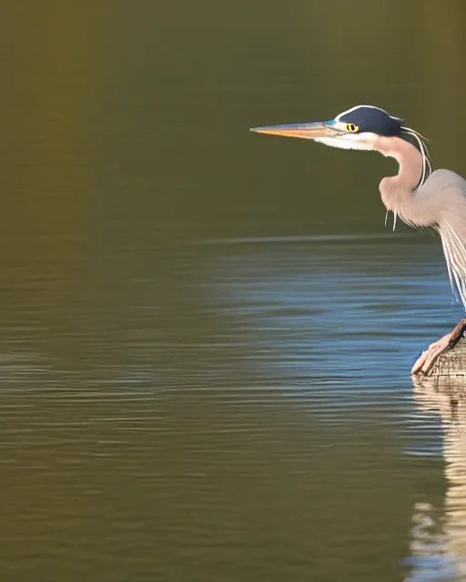 Prompt: 'a full view of a heron typing on a laptop', zoomed out, zoomed out, zoomed out