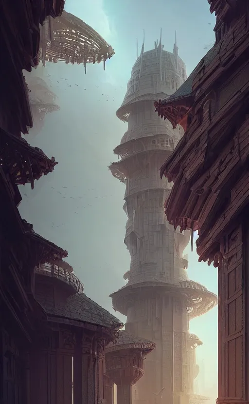 Image similar to fantastic architectural structure, dubai, beautiful, photo - realistic, very detailed, environment, coralpunk, digital painting by greg rutkowski, artstation, cinematic lighting