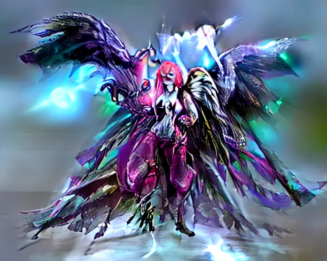 Image similar to cyber dragon angel pimp