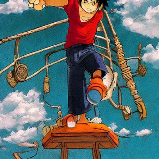 Image similar to luffy by studio ghibli