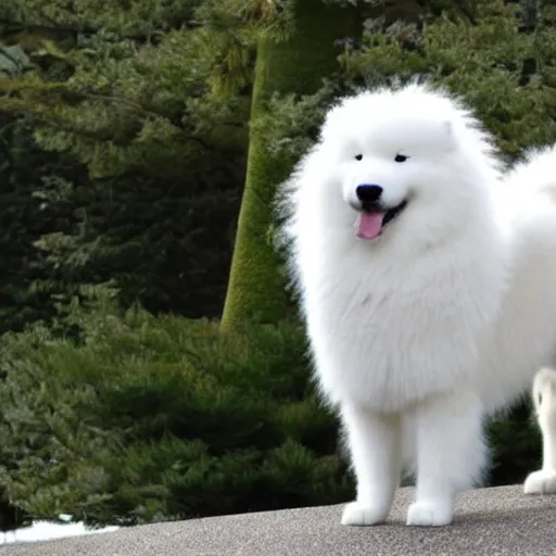 Prompt: a samoyed samurai