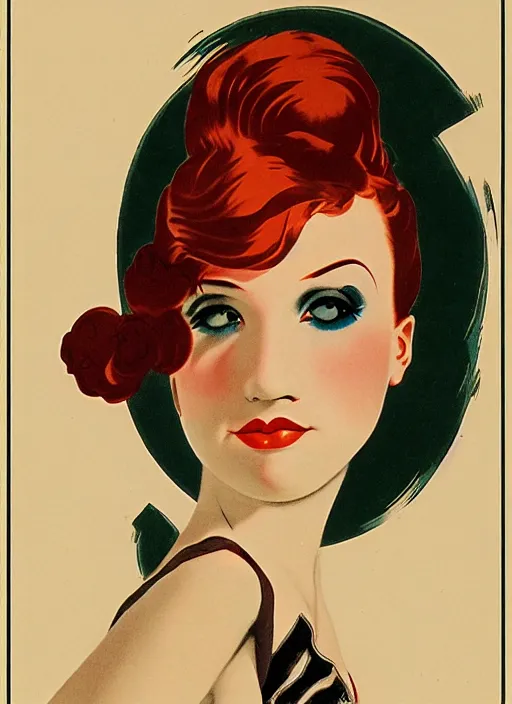 Image similar to a portrait of a pretty sewer punk young lady by alberto vargas