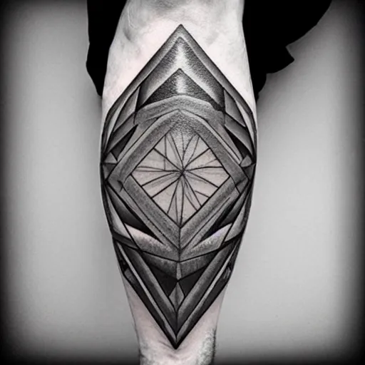 Prompt: geometrical tattoo, n 5