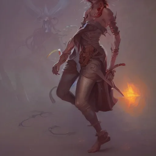 Prompt: A Character by Peter Mohrbacher