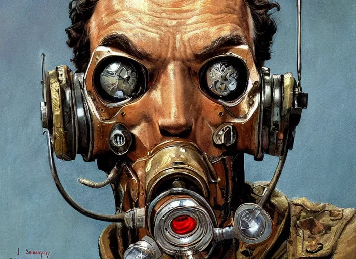 Image similar to a highly detailed fallout portrait of a dentist, james gurney, james jean