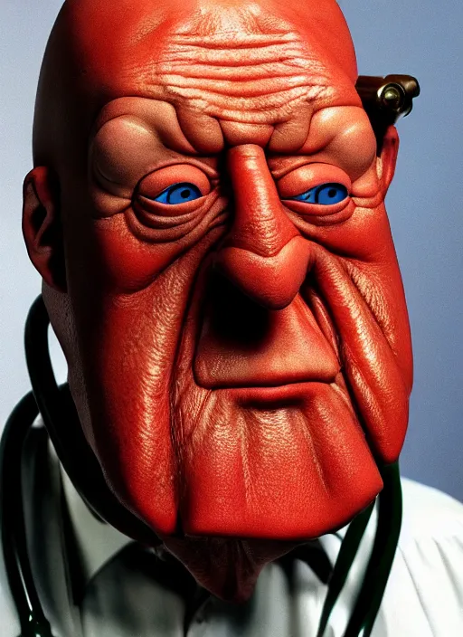 Image similar to 3 0 0 0 ( dr. john a. zoidberg ), portrait photography feroflex photorealistic studio lighting ektachrome detailed intricate face details, ultradetails, beautiful face, realistic shaded perfect face, extremely fine details