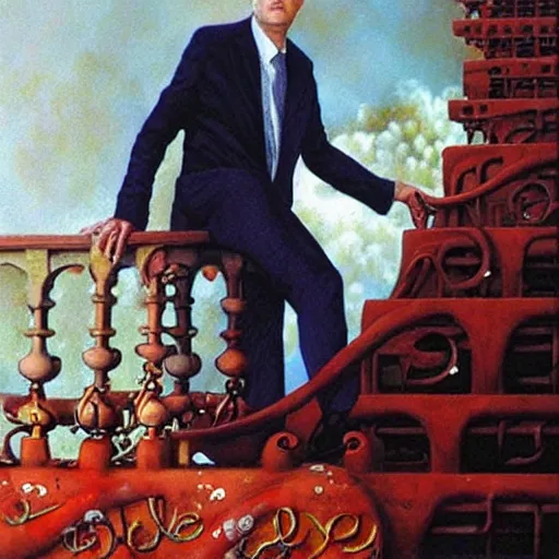 Image similar to Tom Hanks, artwork by Daniel Merriam,