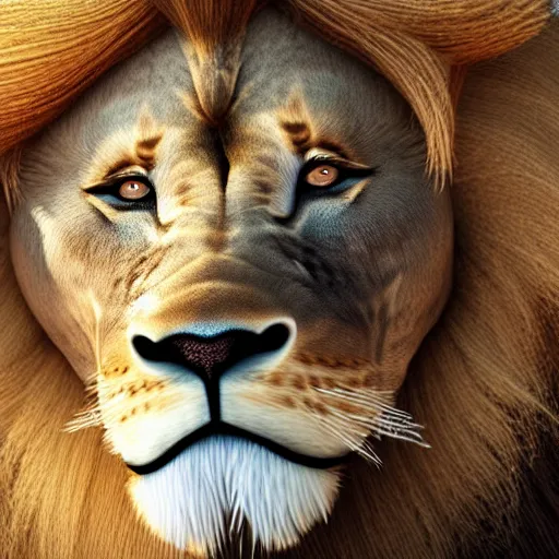 Prompt: funny lion emoji, ArtStation, sharp focus, 4k