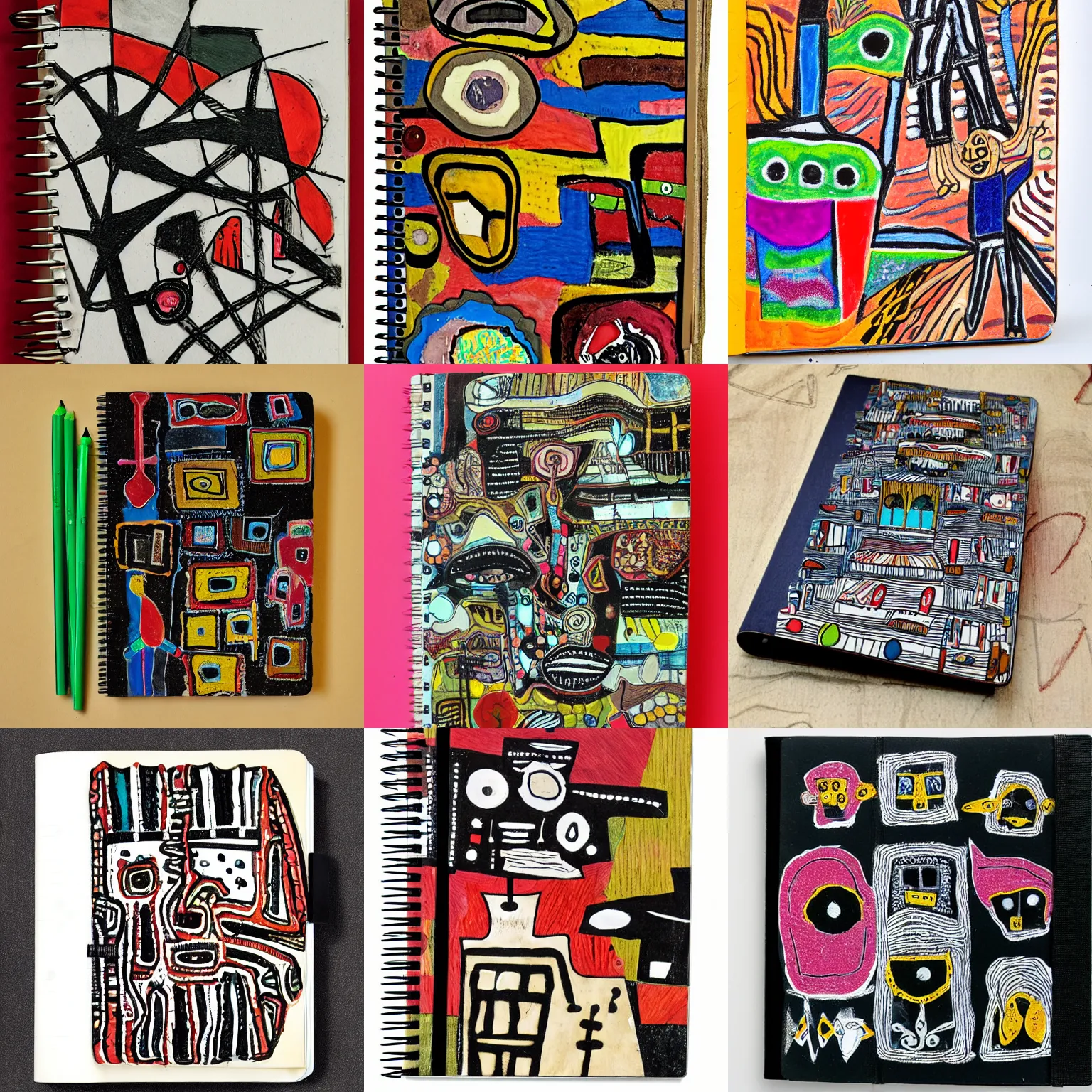 Prompt: art brut notebook