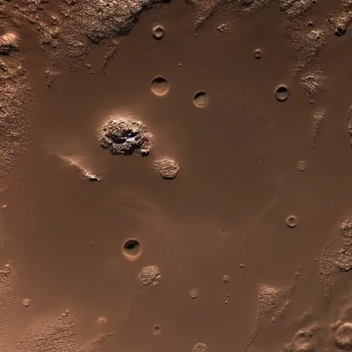 Image similar to Korolev city inside of Korolev crater on Mars, satellite view