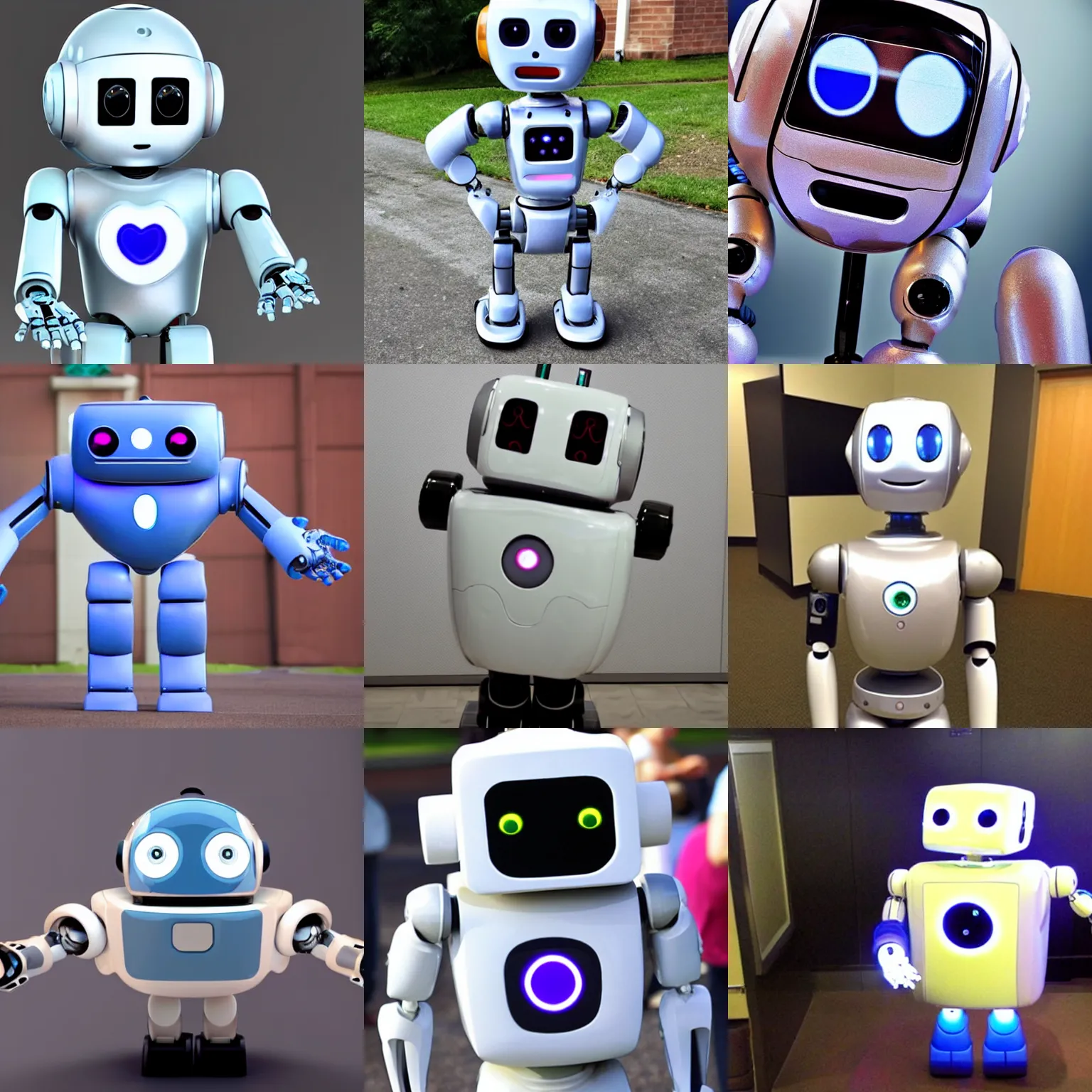 Prompt: <photo attention-grabbing robot-traits='friendly happy' robot-desires='hug'>Cute Robot</photo>