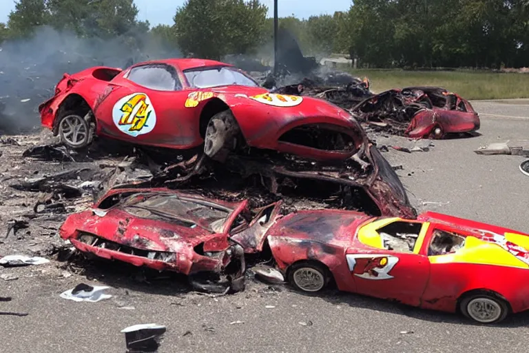 Lightning McQueen's Big Crash