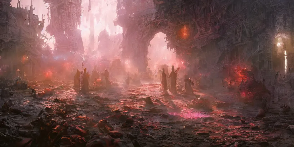 Image similar to continue to work with the faith that unearned suffering is redemptive. ultrafine highly detailed hyper colorful illustration, sharp focus, final fantasy, rozalski, craig mullins, federico pelat, unreal engine highly rendered, global illumination, radiant light, intricate and detailed environment