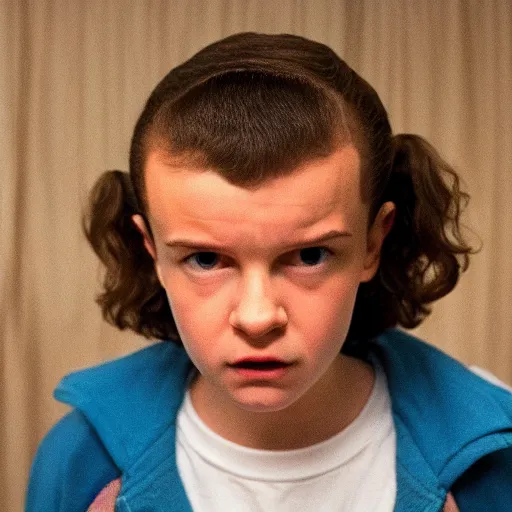 Image similar to Eleven from Stranger Things Season 3