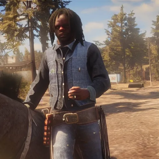 Image similar to Chief Keef in red dead redemption 2 4K quality