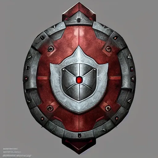 Image similar to concept art of small totemic wooden shield weapon, symmetry, shield design, fantasy shield, fantasy, behance, pinterest, deviantart, artstation, weapons concept art, design, rpg, weapon, detailed, digital art, incredible, digital painting