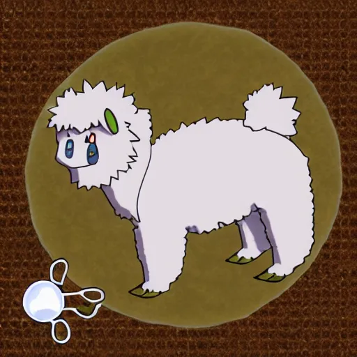 Prompt: an alpaca pokemon by ken sugimori