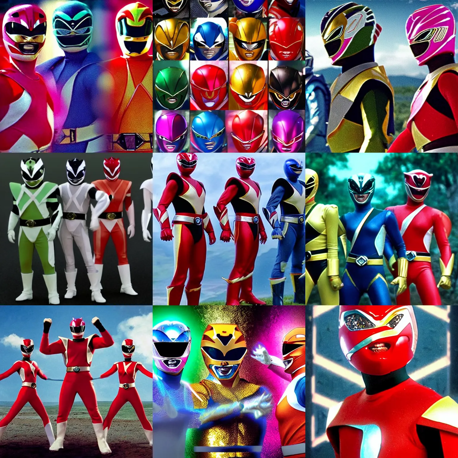 Prompt: power rangers with awful cgi
