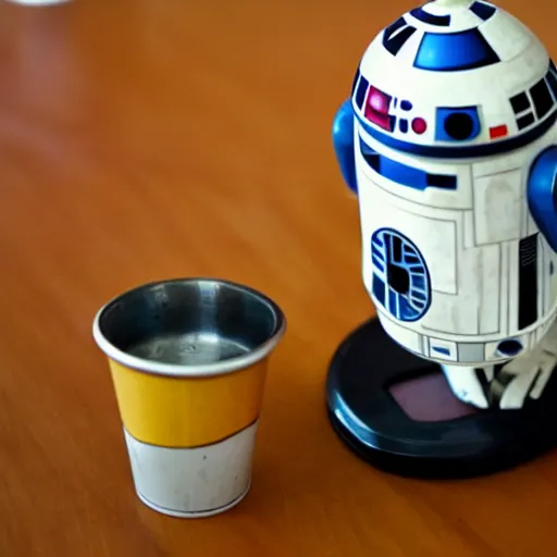 Image similar to Star wars battle droid making breakfast