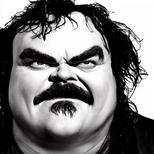 Prompt: jack black as edward scissorhands, hd, horror, black and white