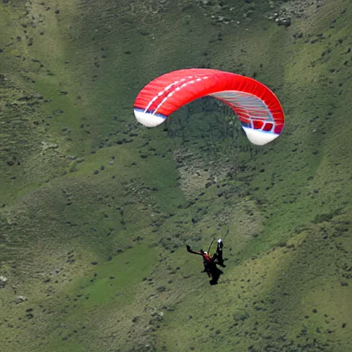 Image similar to Gordon Ramsay paragliding