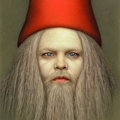 Image similar to astonishingly beautiful gnome queen, ultra fine detail portrait, painting by Alan Lee