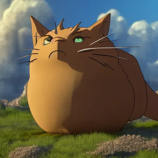 Image similar to catbus from Studio Ghibli, model, high quality 3d render, unreal engine