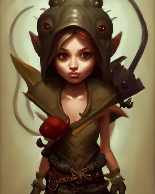 Prompt: cute little anthropomorphic redditor cute and adorable, pretty, beautiful, dnd character art portrait, matte fantasy painting, deviantart artstation, by jason felix by steve argyle by tyler jacobson by peter mohrbacher, cinema