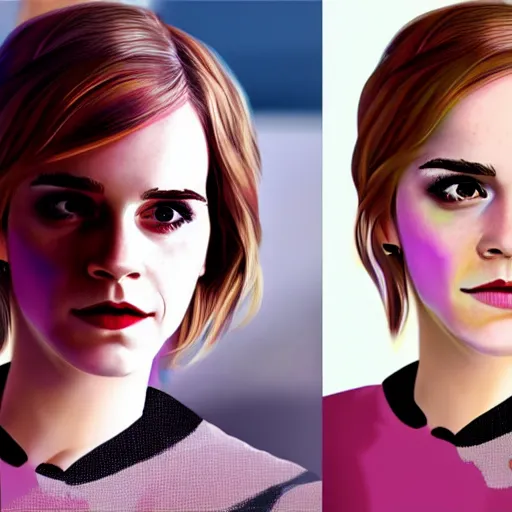 Prompt: Emma Watson cosplaying as spidergwen, photorealistic high quality