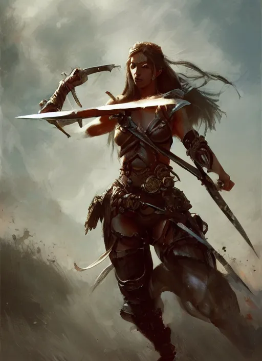 hyper realistic warrior girl with sword in her hand, | Stable Diffusion ...