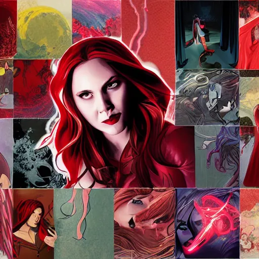 scarlet witch comic, illustrated by jason aaron,, Stable Diffusion