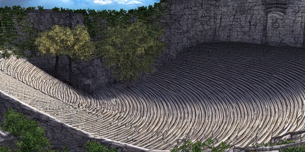 Prompt: amphitheatre, high detail, high definition, photorealistic, 8k,