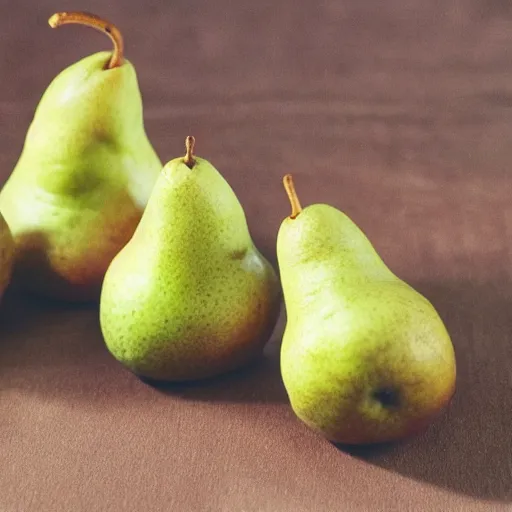 Prompt: A set of pears on a website