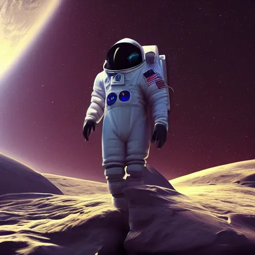 Prompt: futuristic astronaut, space, vaporwave, 8 k ultra realistic, highly detailed, unreal engine, octane render, artstyle of zeenchin and john park