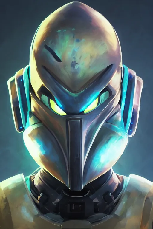 Image similar to epic mask helmet robot ninja portrait stylized as fornite style game design fanart by concept artist gervasio canda, behance hd by jesper ejsing, by rhads, makoto shinkai and lois van baarle, ilya kuvshinov, rossdraws global illumination radiating a glowing aura global illumination ray tracing hdr render in unreal engine 5